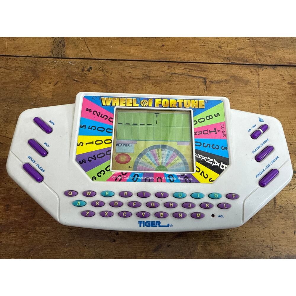 Tiger Vintage 1995 Wheel Of Fortune Handheld Battery Operated Game Tested WORKS